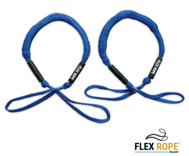 Flex Rope landvast / aanmeerlijn marine-blauw Set van 2 stuks