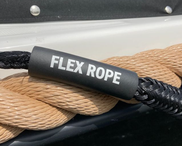 Flex Rope landvast / aanmeerlijn Zwart Set van 2 stuks