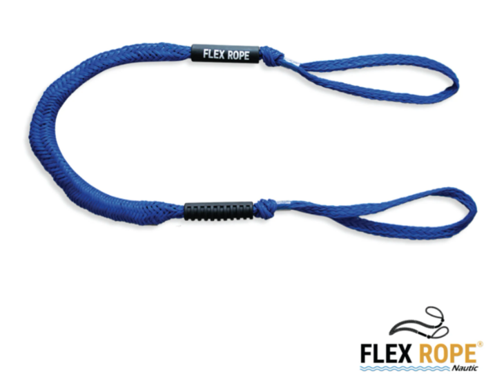 Flex Rope landvast / aanmeerlijn marine-blauw Set van 2 stuks