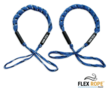Flex Rope landvast / aanmeerlijn Wit/blauw Set van 2 stuks